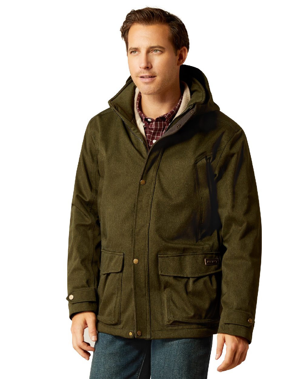 Rosin coloured Ariat Mens Rhodium H2O Insulated Parka on white background