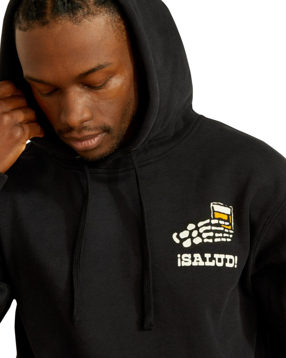 Black Coloured Ariat Mens Sendero When Live Gives You Agaves Hoodie on white background