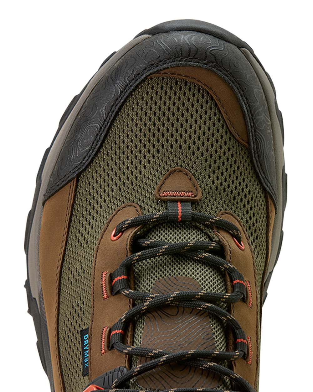 Brown Bark coloured Ariat Mens Traverse Mid Waterproof Hiking Boots on white background