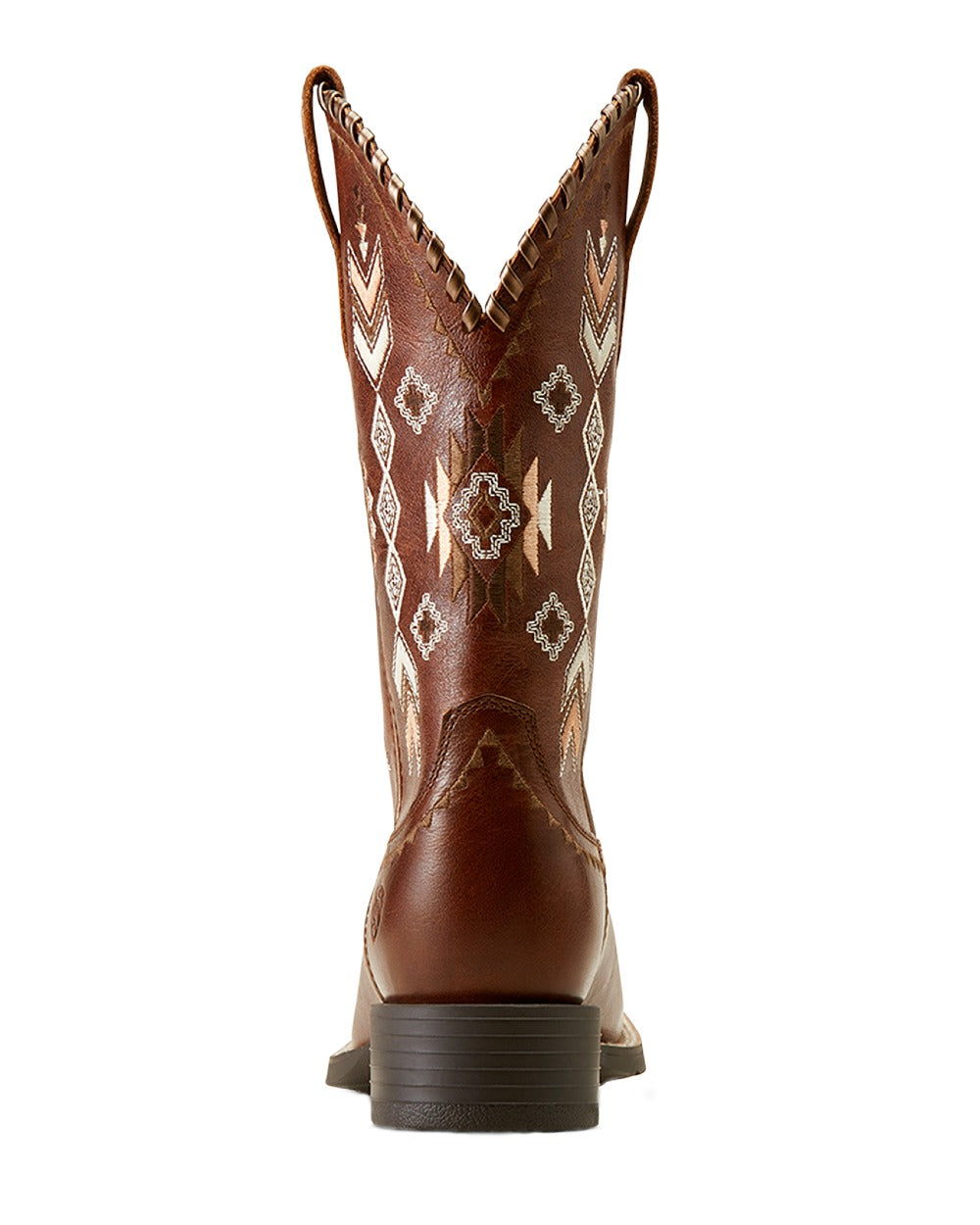 Canyon Tan Coloured Ariat Round Up Skyler Western Boots on white background