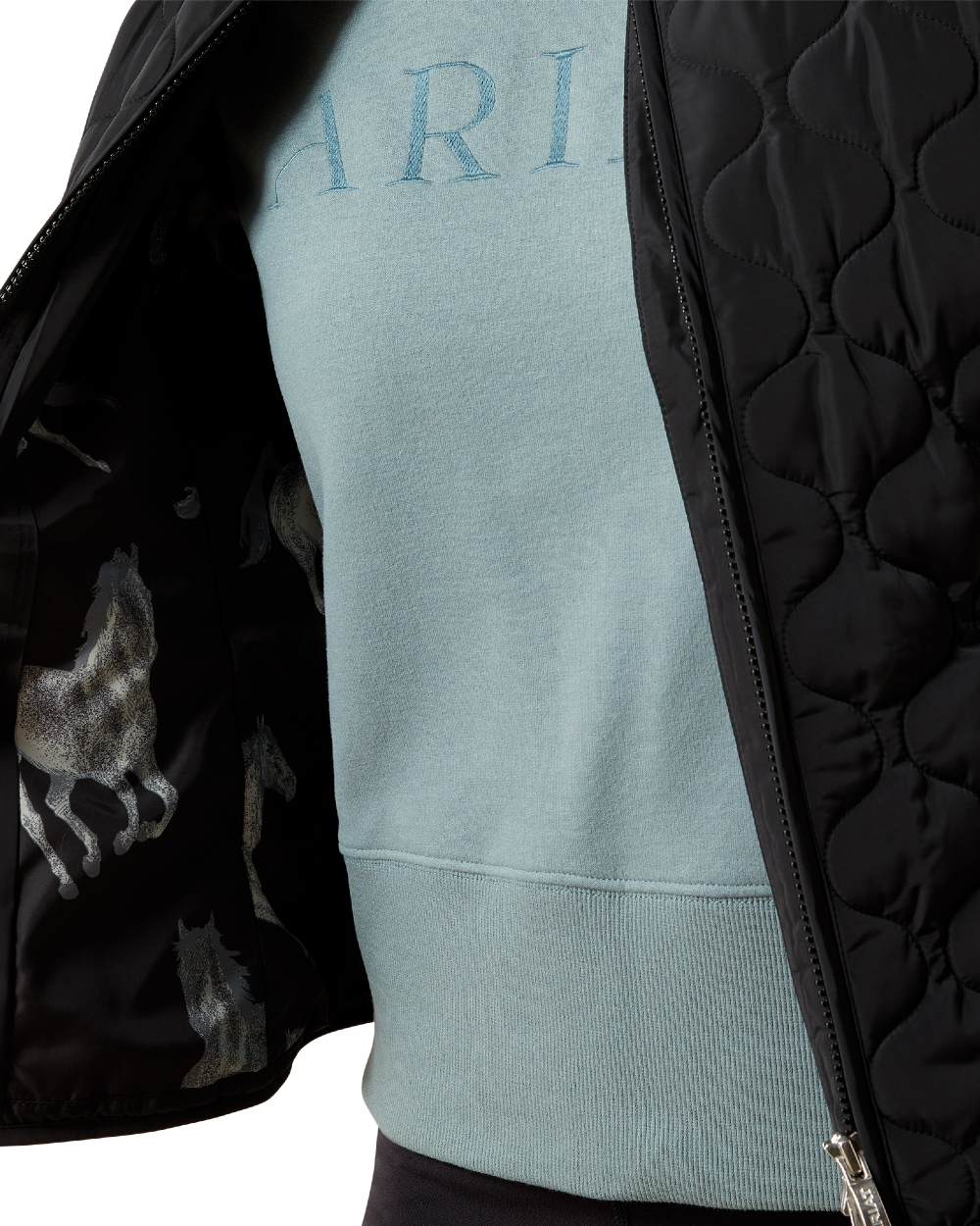 Black Coloured Ariat Womens Ashley 2.0 Insulated Vest on white background