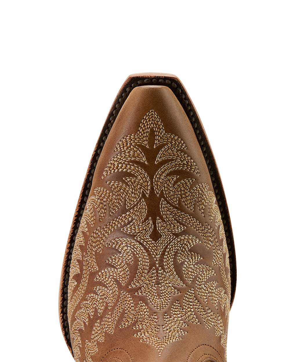 Shades of Grain coloured Ariat Womens Cate X Toe Western Boots on white background