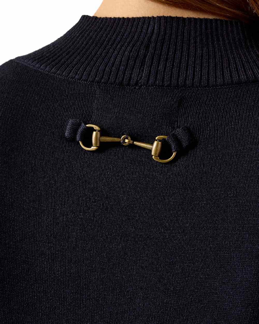 Dark Navy coloured Ariat Womens Coney Sweater on white background