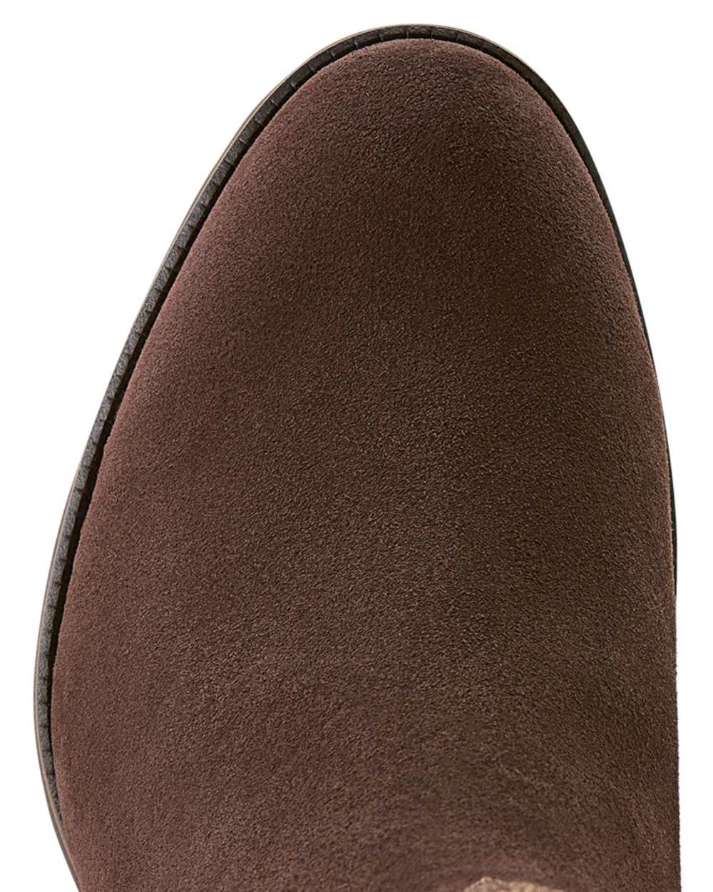 Chocolate Suede coloured Ariat Womens Demi Boots on white background
