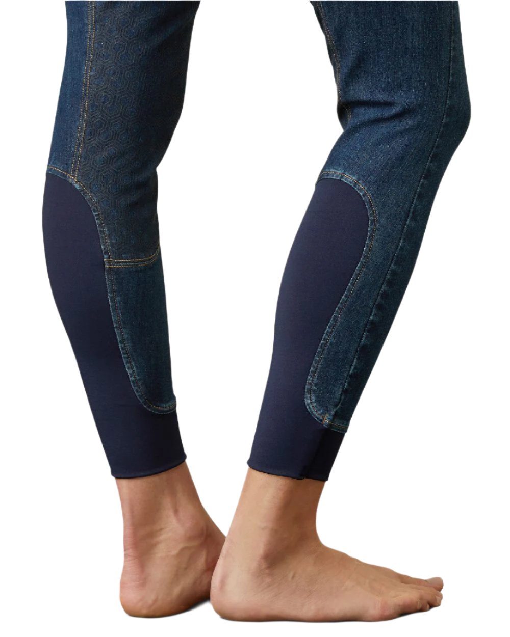 Marine coloured Ariat Womens Halo Denim Full Seat Breech on white background
