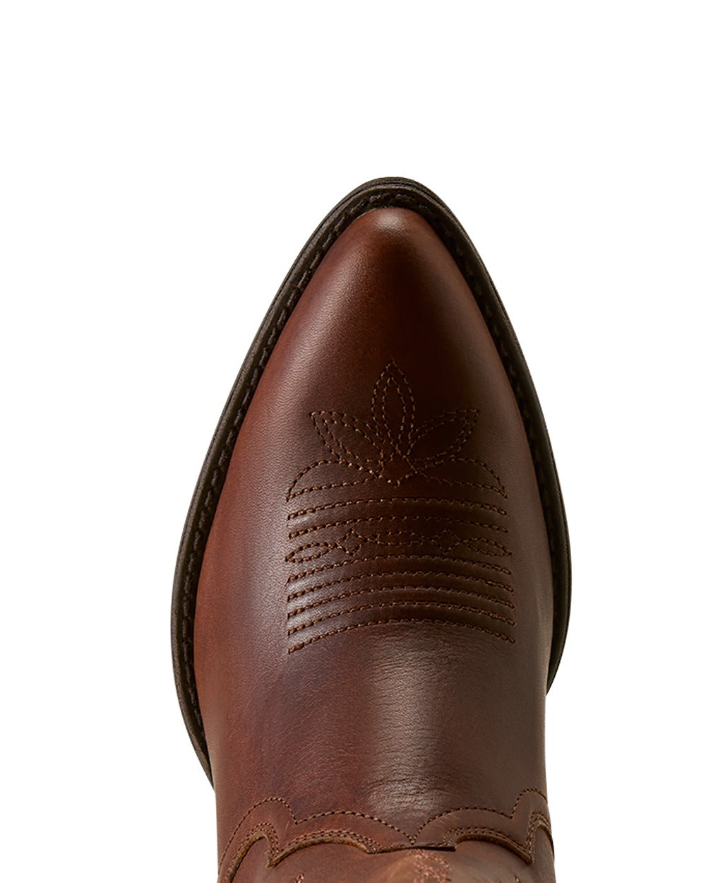Vintage Caramel coloured Ariat Womens Heritage Blossom J Toe Western Boots on white background