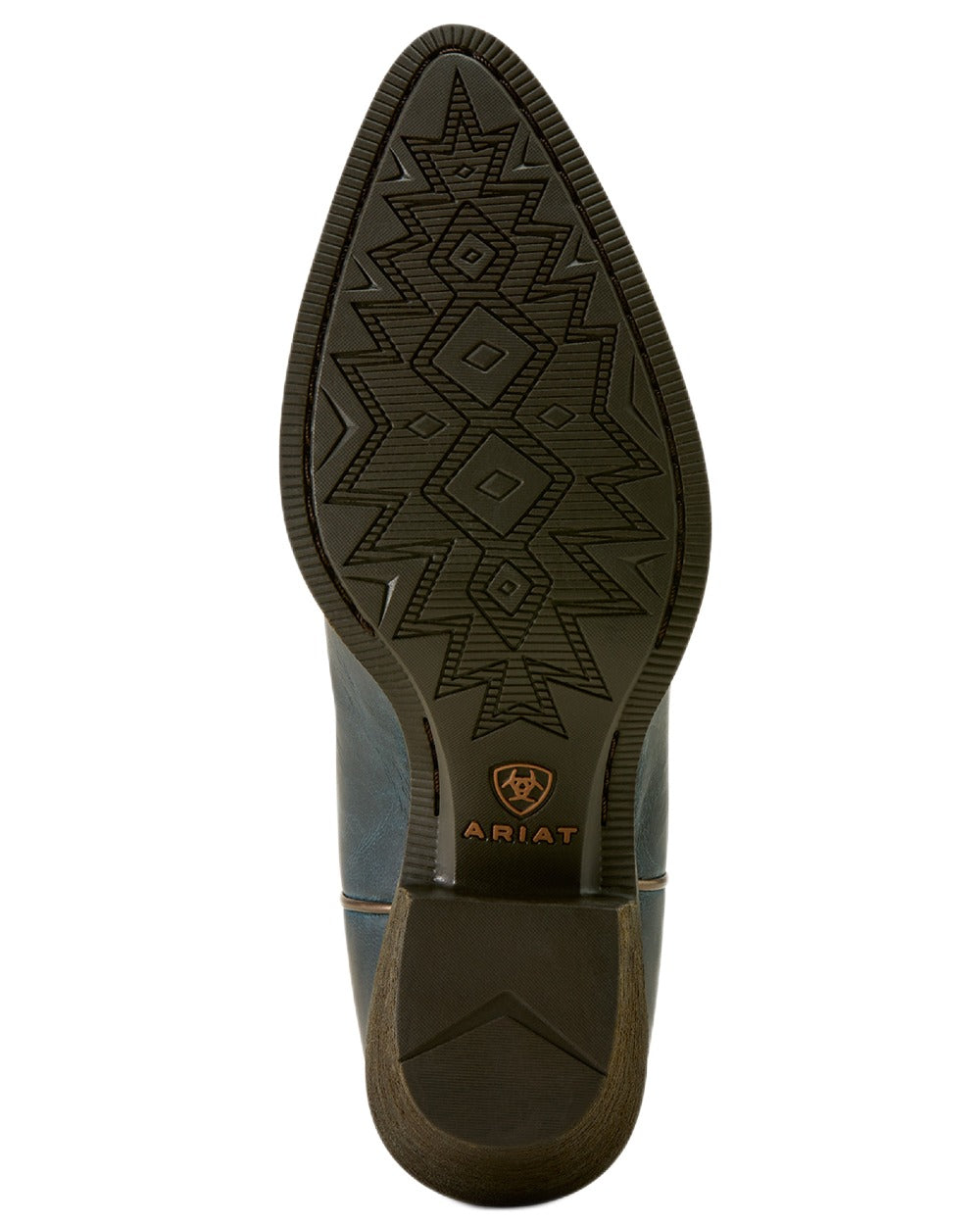 Fresh Denim coloured Ariat Womens Heritage J Toe Stretchfit Boots on white background