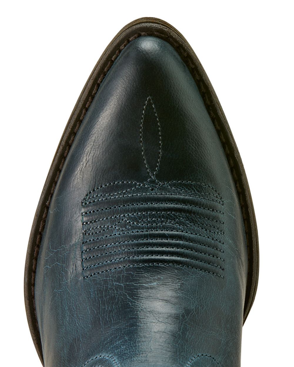 Fresh Denim coloured Ariat Womens Heritage J Toe Stretchfit Boots on white background