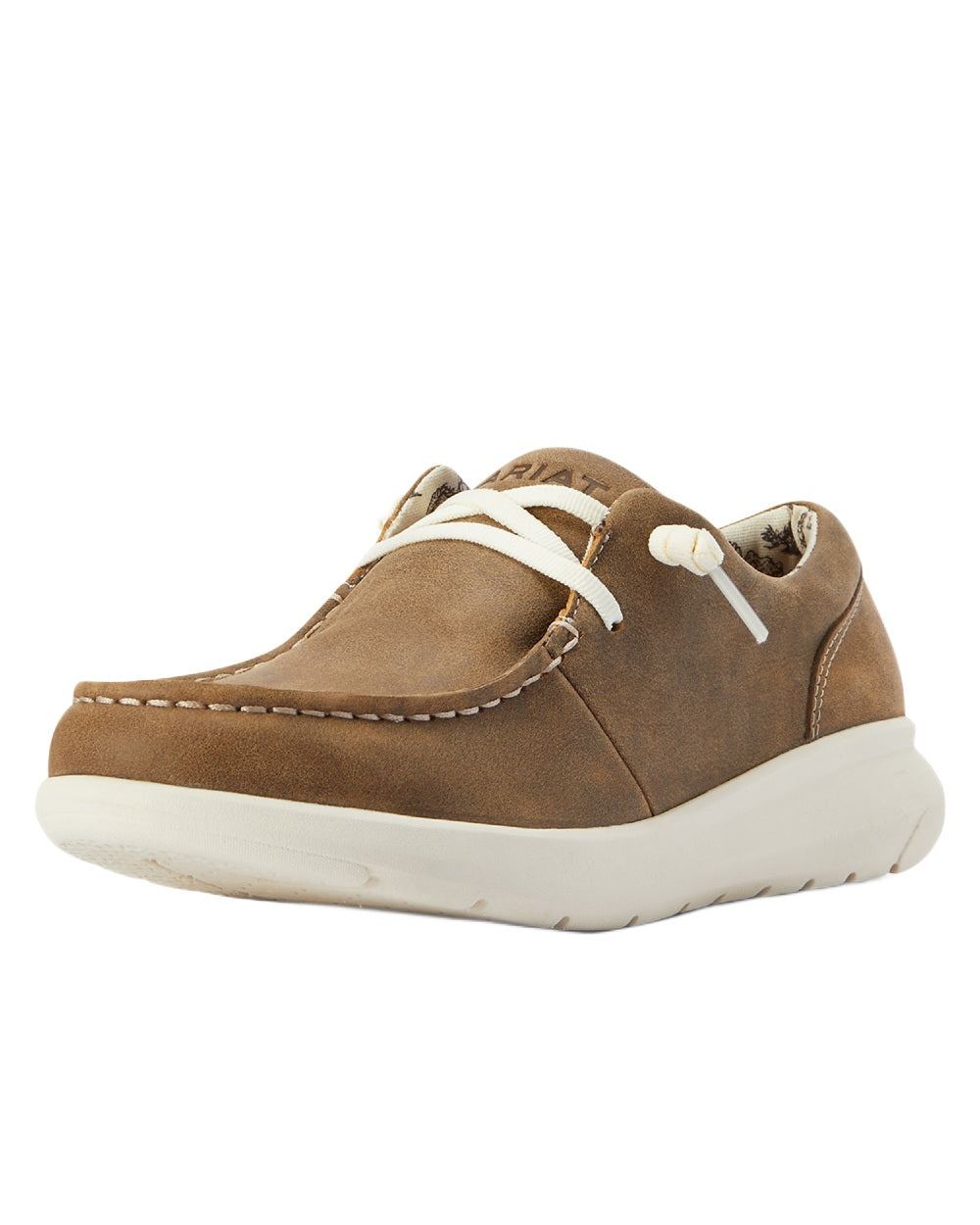 Brown Bomber coloured Ariat Womens Hilo Shoes on white background
