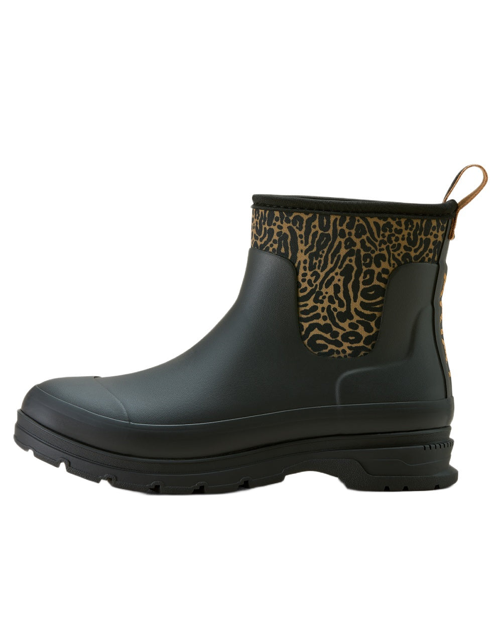 Black coloured Ariat Womens Kelmarsh Shortie Rubber Boots on white background
