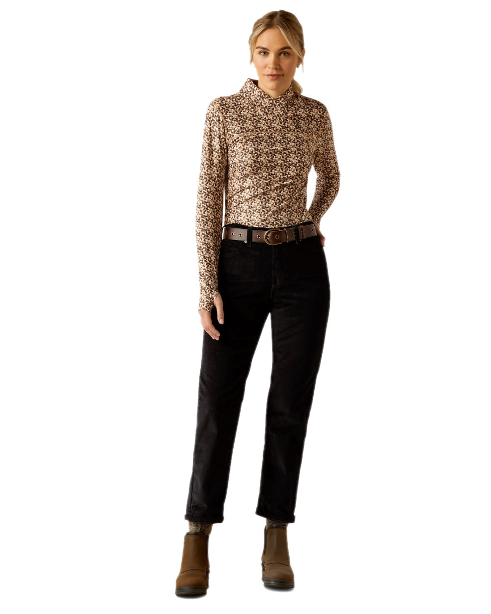 Here Kitty Coloured Ariat Womens Lowell 3.0 Wrap Baselayer on white background