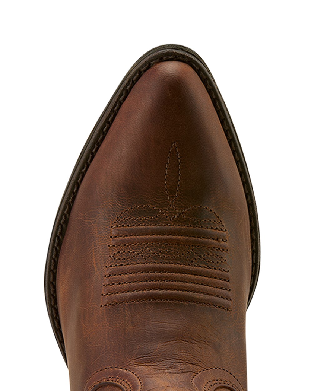 Sassy Brown coloured Ariat Womens Maggie Western Boots on white background