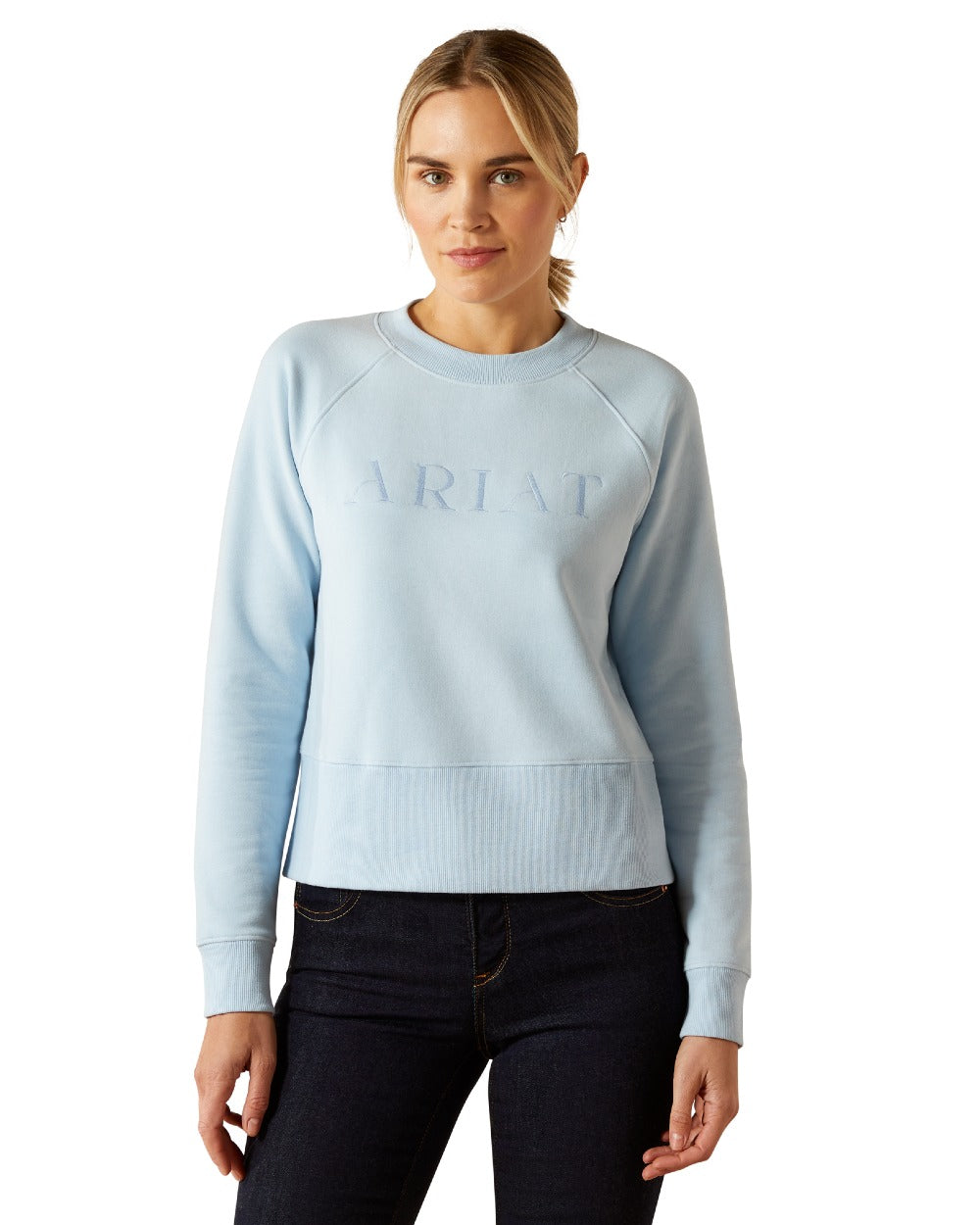 Skyway Coloured Ariat Womens Martine Sweatshirt on white background