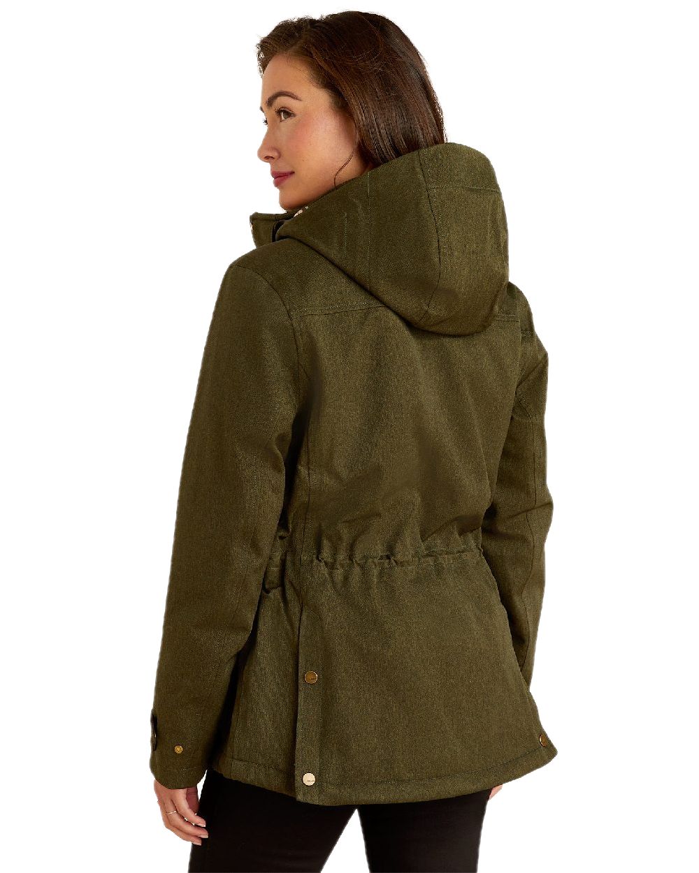 Rosin coloured Ariat Womens Rhodium Waterproof Insulated Parka on blurry background