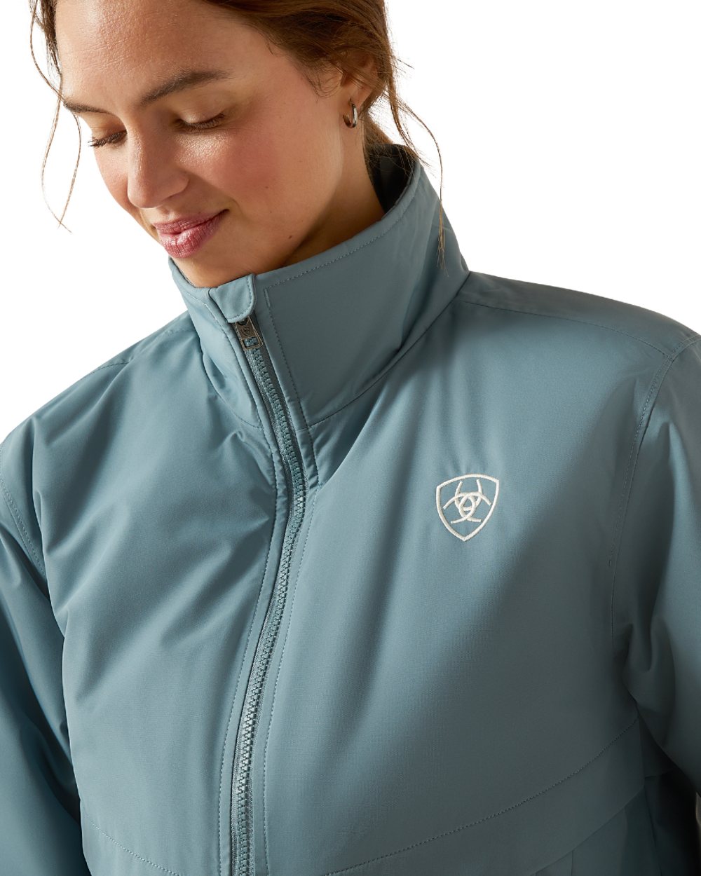 Steel Stage Coloured Ariat Womens Stable 2.0 Insulated Jacket on white background