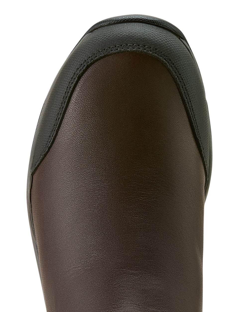 Dark Brown coloured Ariat Womens Telluride Tall Waterproof Boots on white background