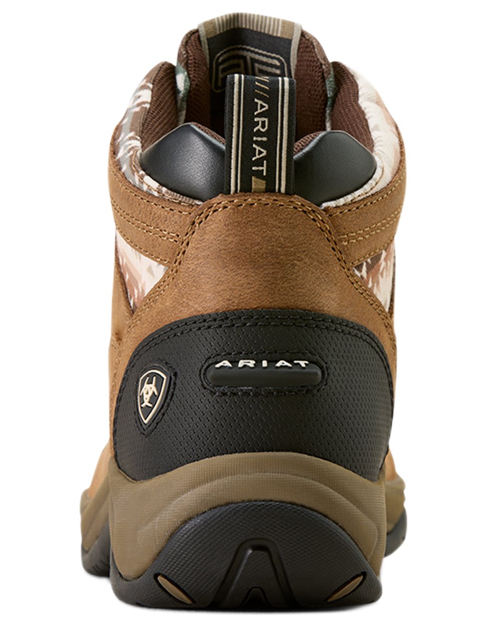 Dark Tan coloured Ariat Womens Terrain Boots on white background