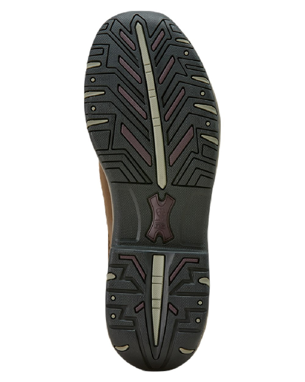 Palm Brown coloured Ariat Womens Terrain Zip Waterproof Boot on white background