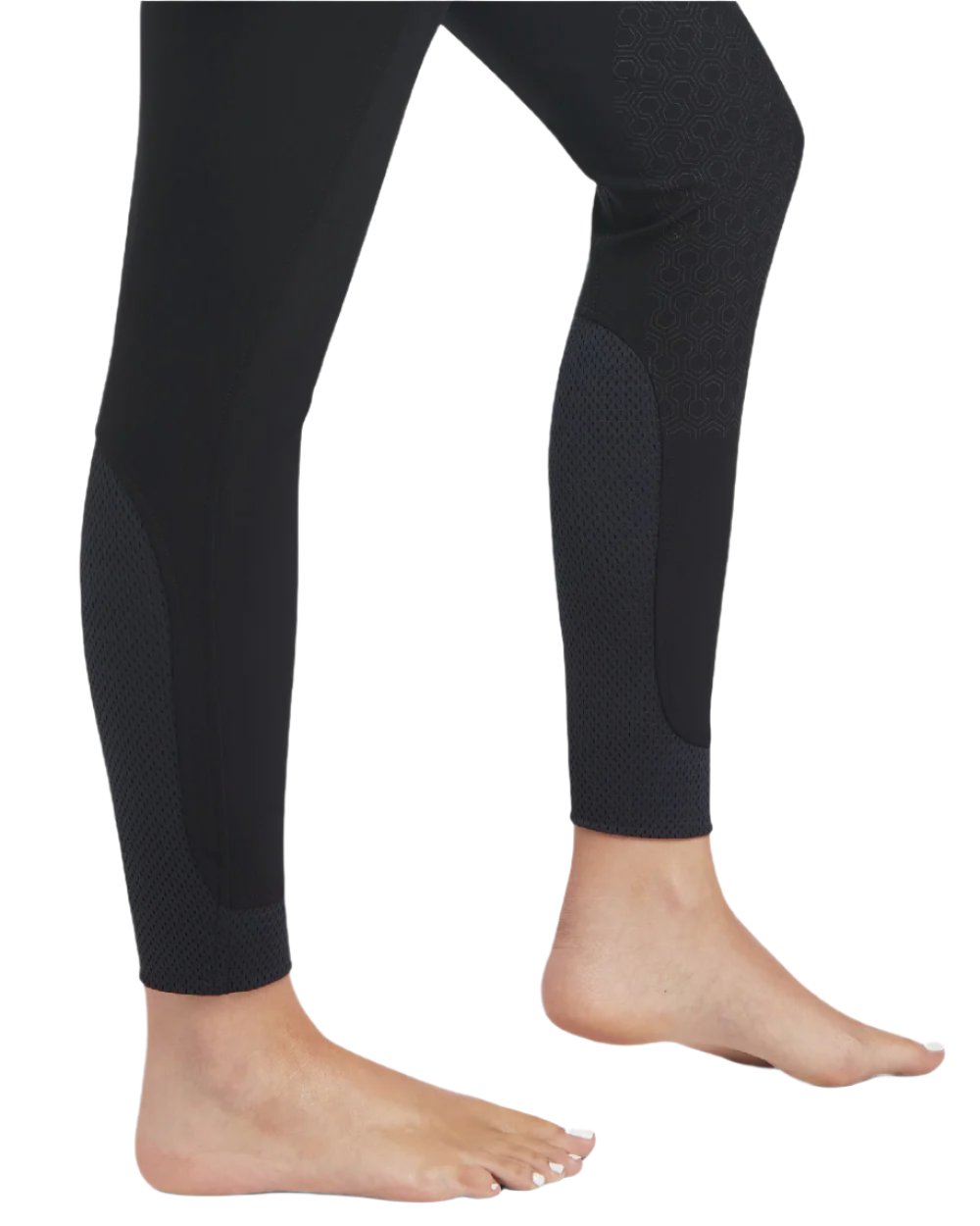 Black coloured Ariat Womens Halo Denim Full Seat Breech on white background