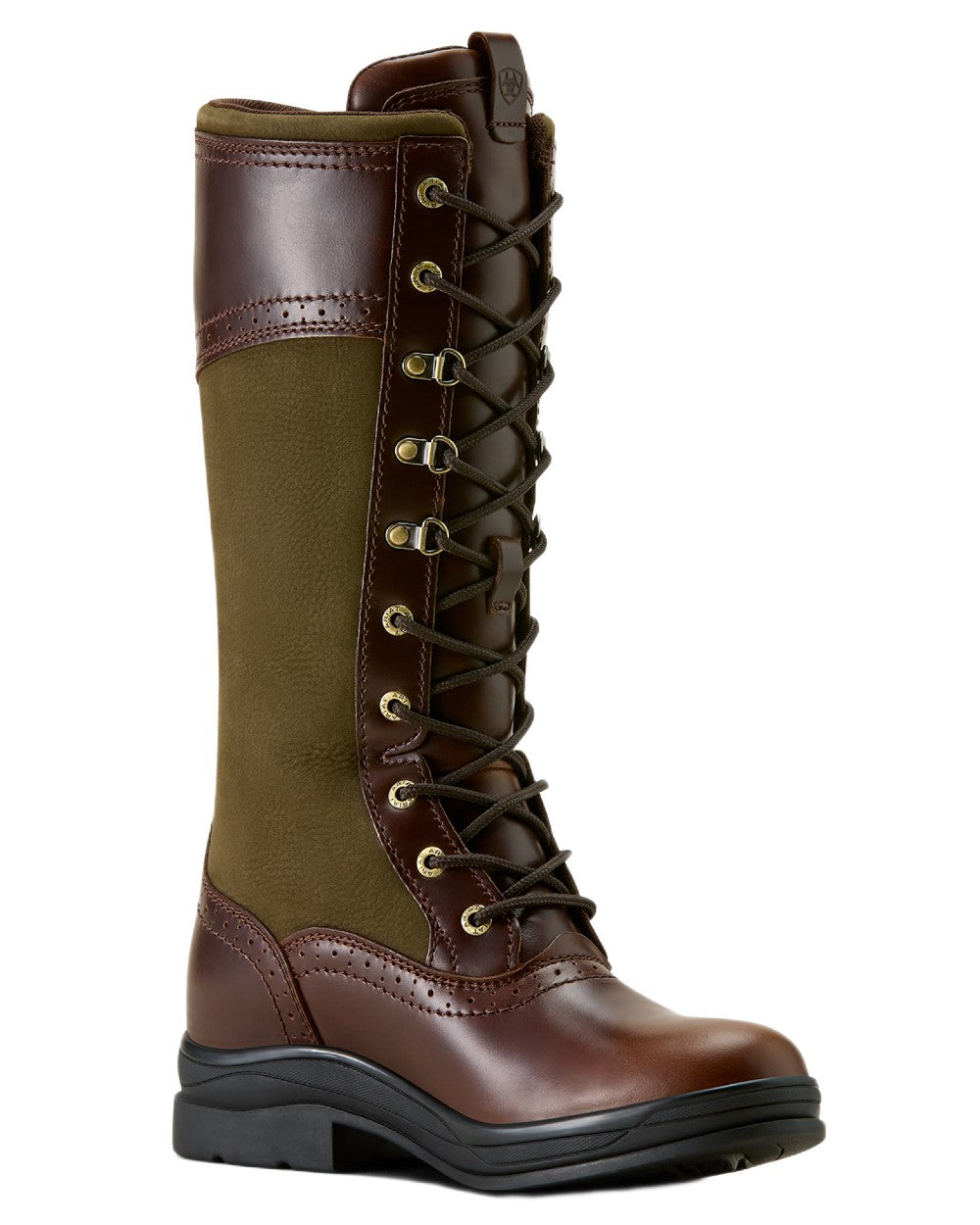Tobacco Brown Coloured Ariat Womens Wythburn II Waterproof Boots On A White Background