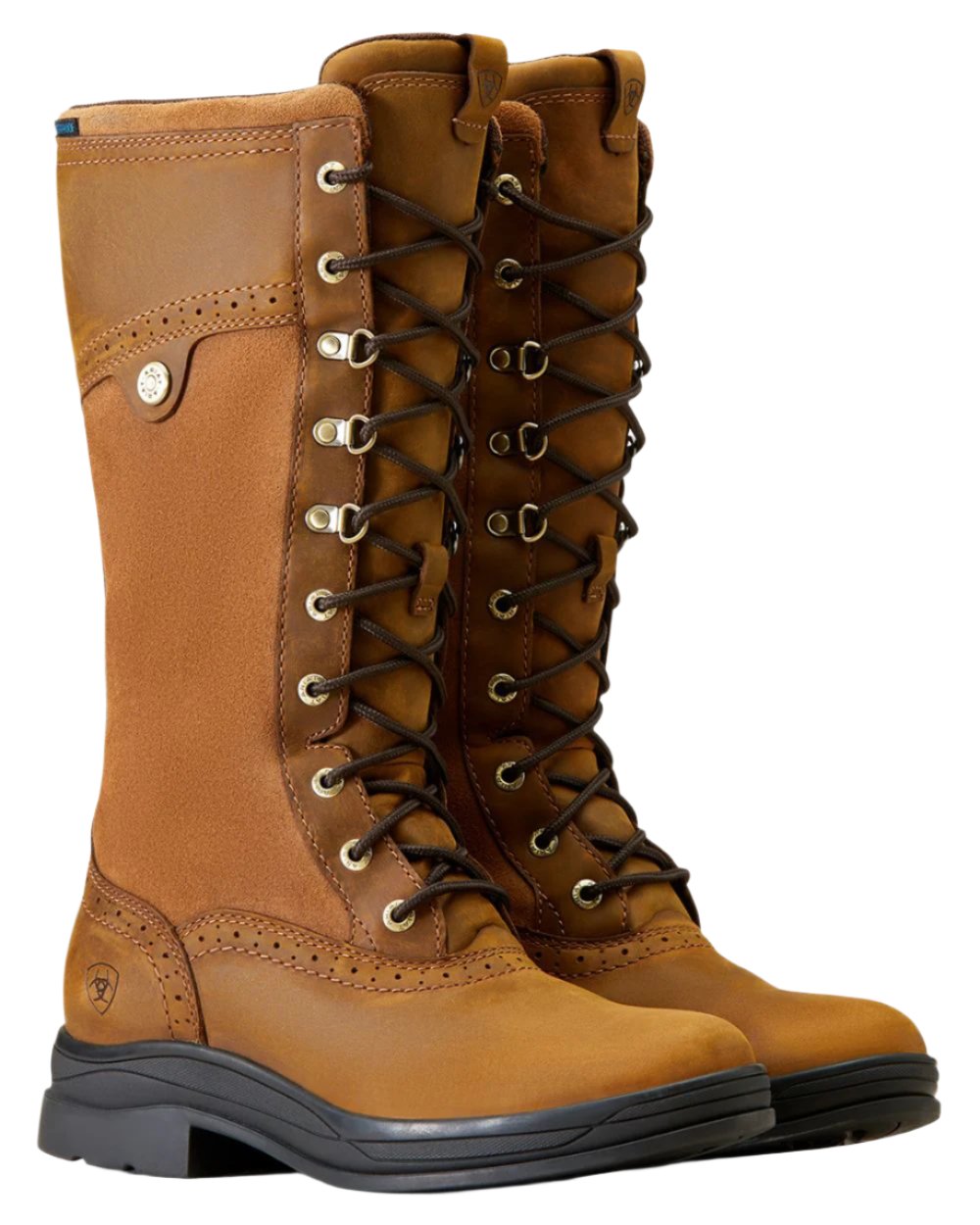 Weathered Brown Coloured Ariat Womens Wythburn II Waterproof Boots On A White Background