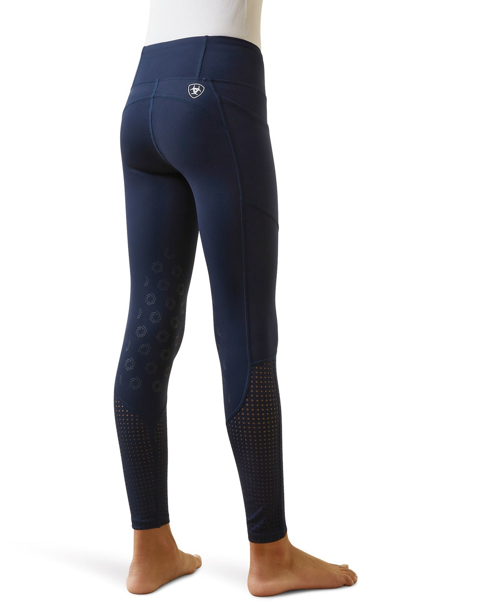 Ariat Childrens Eos Knee Patch Tights in Navy