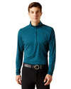 Ariat Mens Lowell 1/4 Zip Base Layer in Reflecting Pond #colour_reflecting-pond