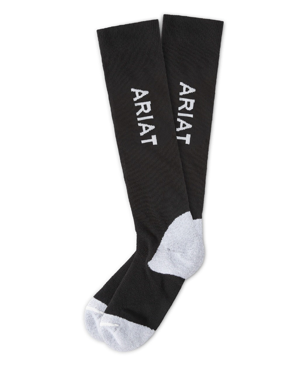 Black White coloured AriatTEK Performance Socks on white background