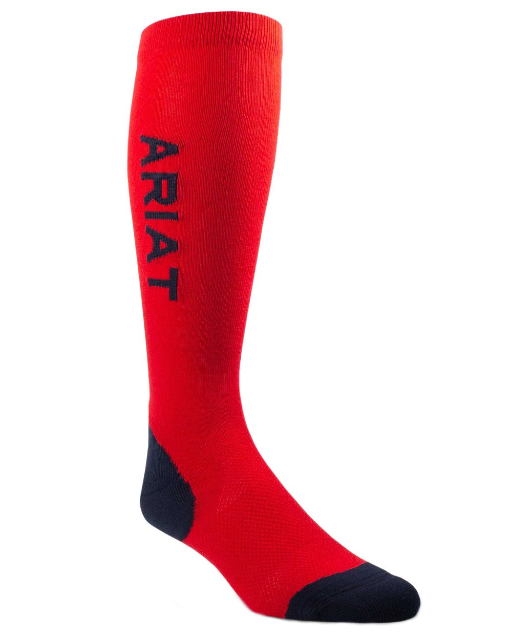 Red Navy coloured AriatTEK Performance Socks on white background