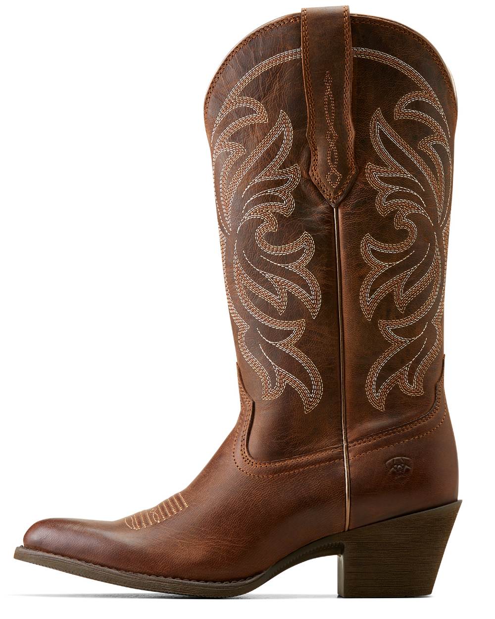Sassy Brown Coloured Ariat Womens Heritage J Toe Stretchfit Boots On A White Background