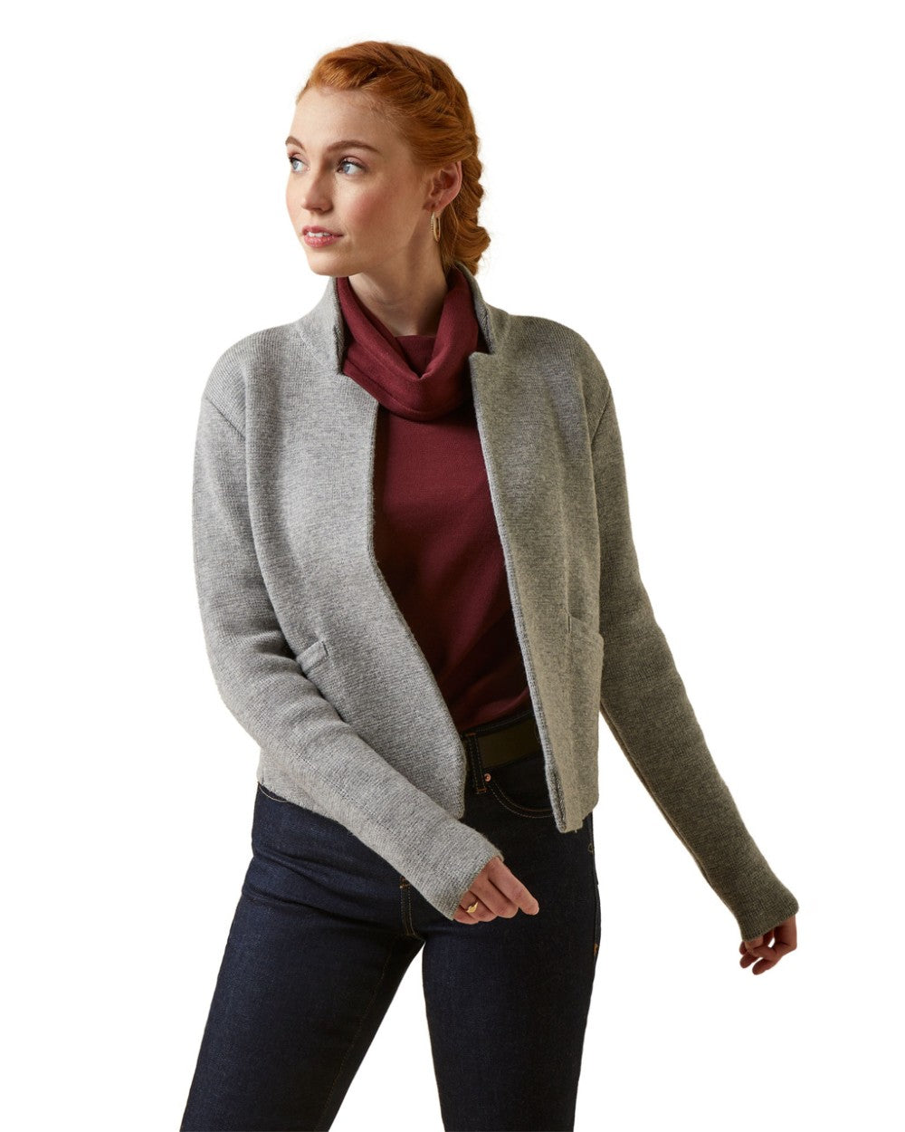 Ariat Womens Daly Cardigan in Heather Gray 