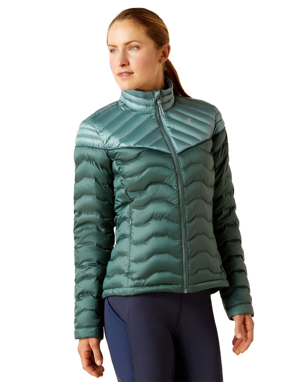 Ariat Womens Ideal Down Jacket in IR Arctic/Silver Pine 