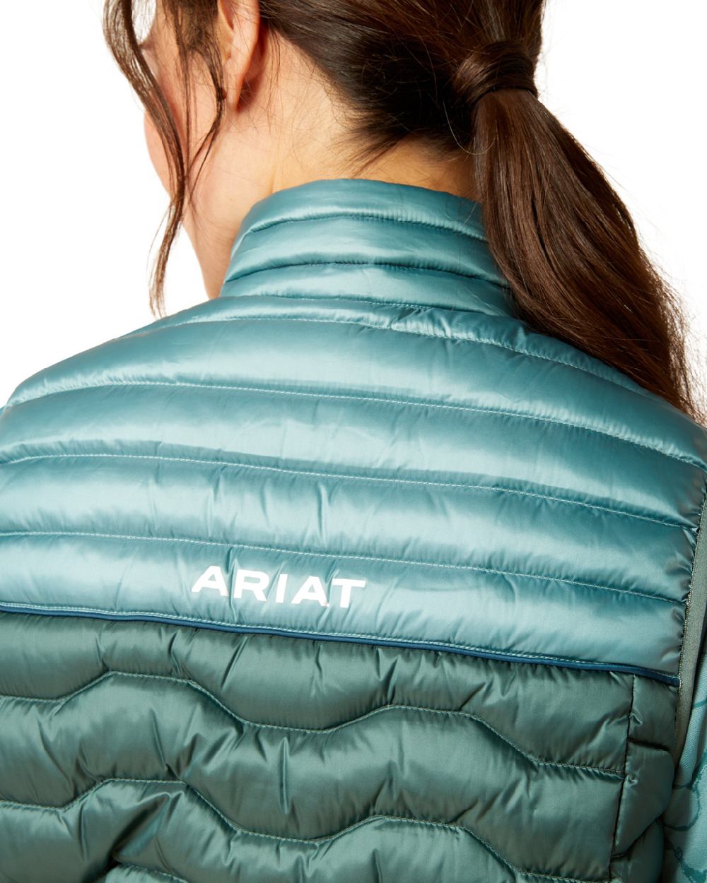 Ariat Womens Ideal Down Vest in IR Arctic/Silver Pine 