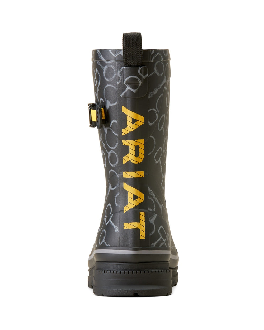 Ariat Womens Kelmarsh Mid Rubber Wellington Boots in Black Bit Print 
