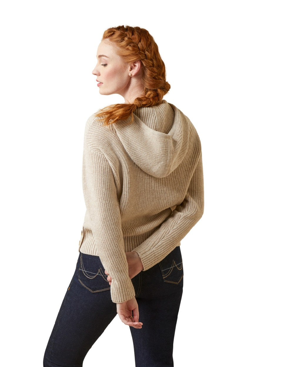 Ariat Womens Los Altos Sweater in Oatmeal heather 