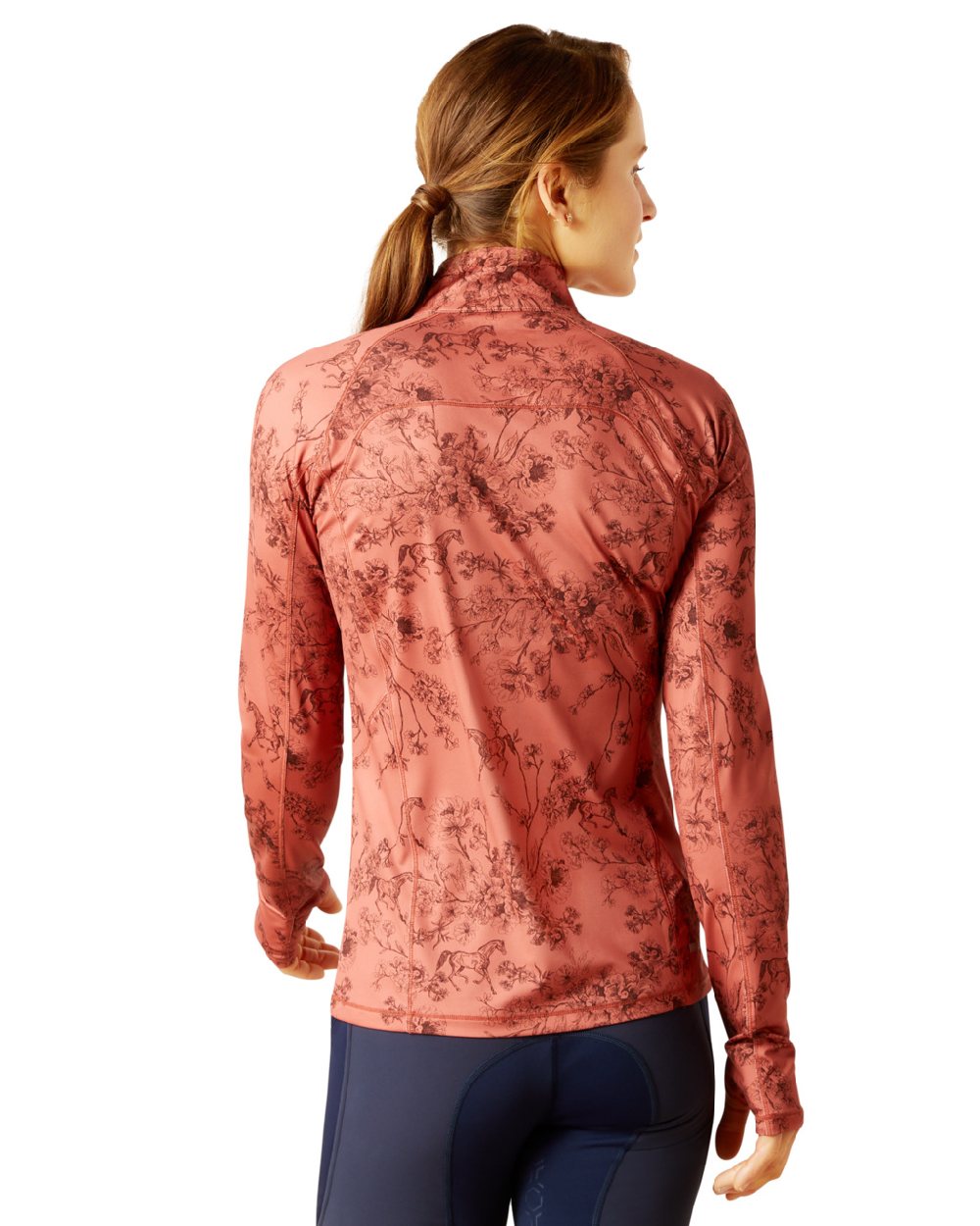 Ariat Womens Lowell 2.0 1/4 Zip Long Sleeve Base Layer in Toile