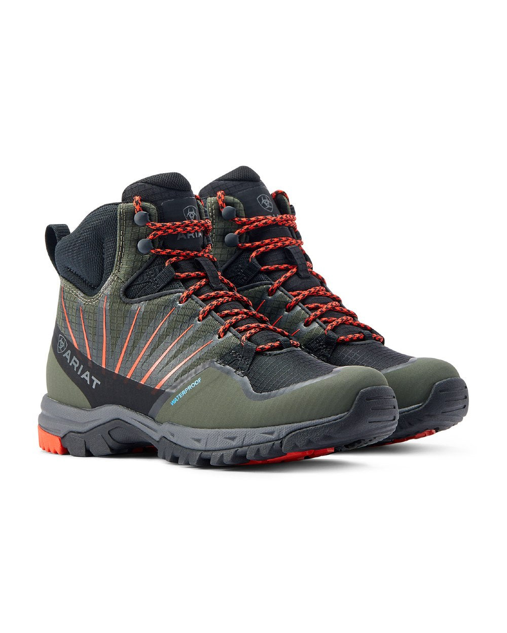 Ariat Womens Skyline Solaris Waterproof Boots in Forest/Orange