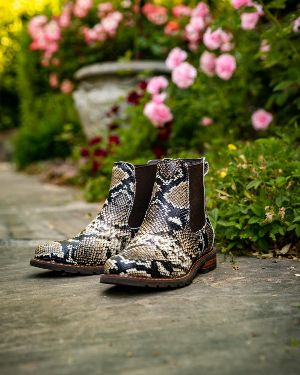 Ariat Womens Wexford Chelsea Boots in Snake Print 