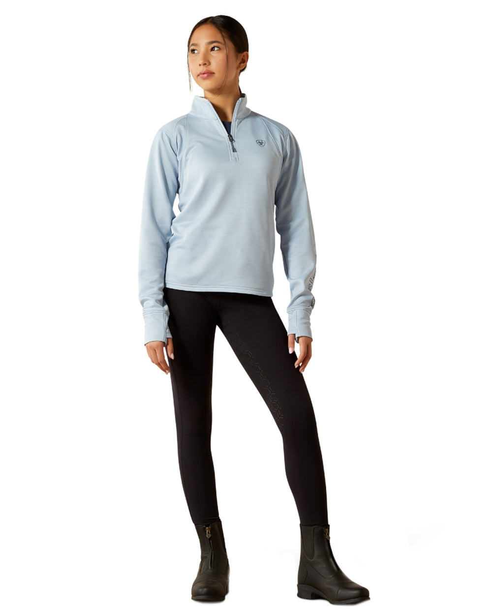 Skyway Coloured Ariat Childrens Team EQ Half Zip Pullover on white background