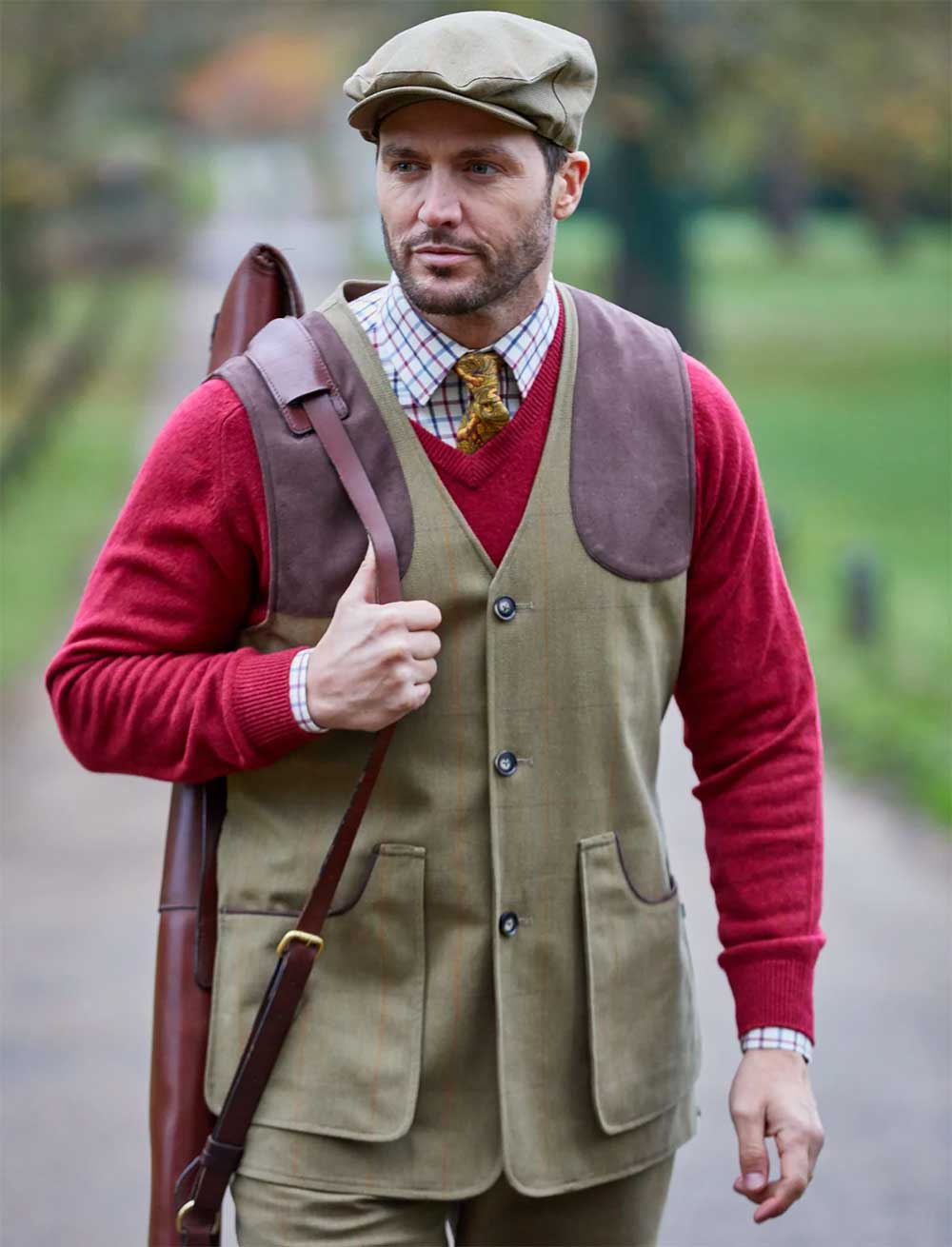 Alan Paine Axford Shooting Waistcoat in Aspen