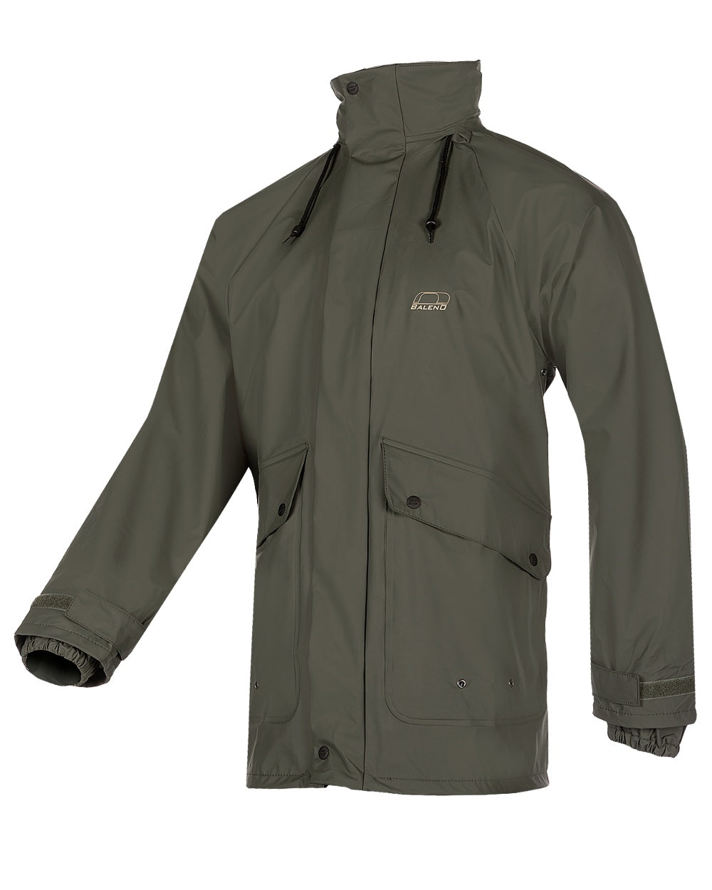 Khaki Coloured Baleno Arras Rain Jacket on white background