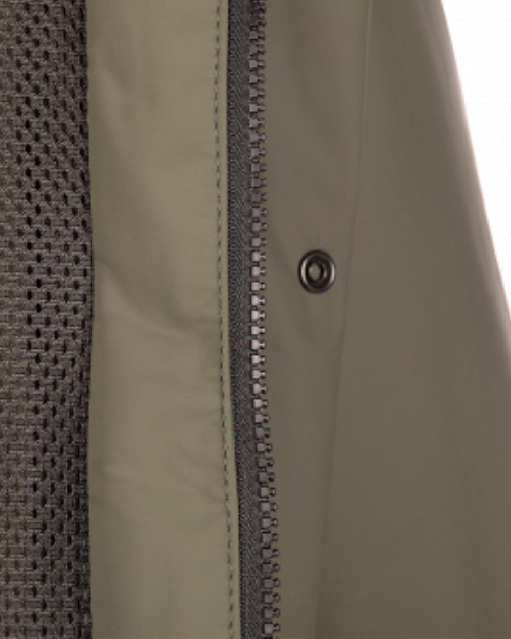 Khaki Coloured Baleno Arras Rain Jacket on white background