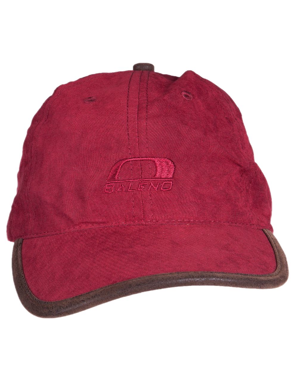 Burgundy Coloured Baleno Ashford Cap on white background