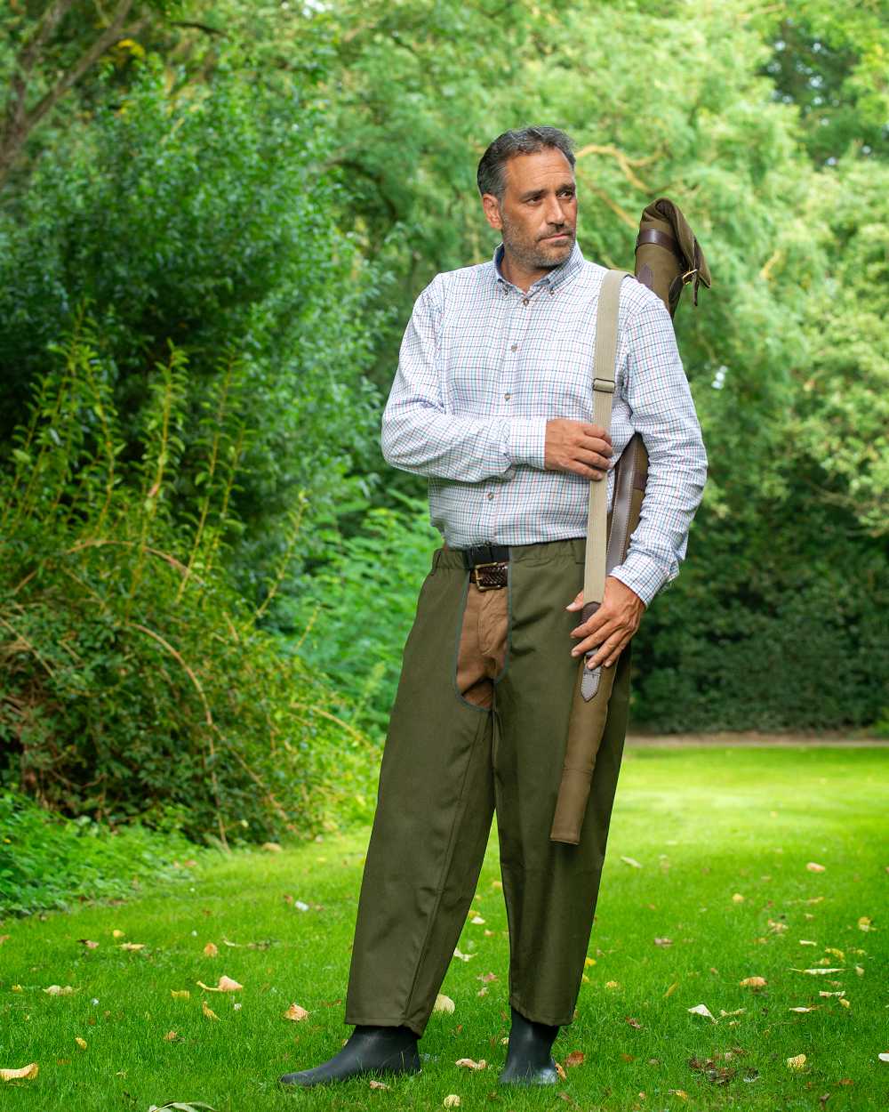 Green Khaki Coloured Baleno Buffalo Hydura Leggings on forest background