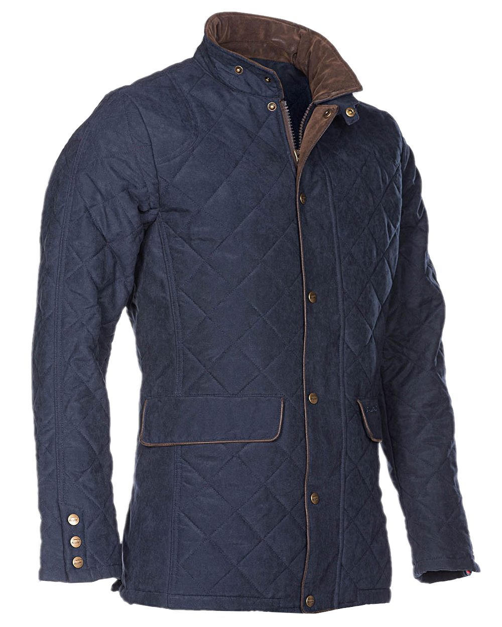 Navy Blue Coloured Baleno Cheltenham Quilted Jacket on white background