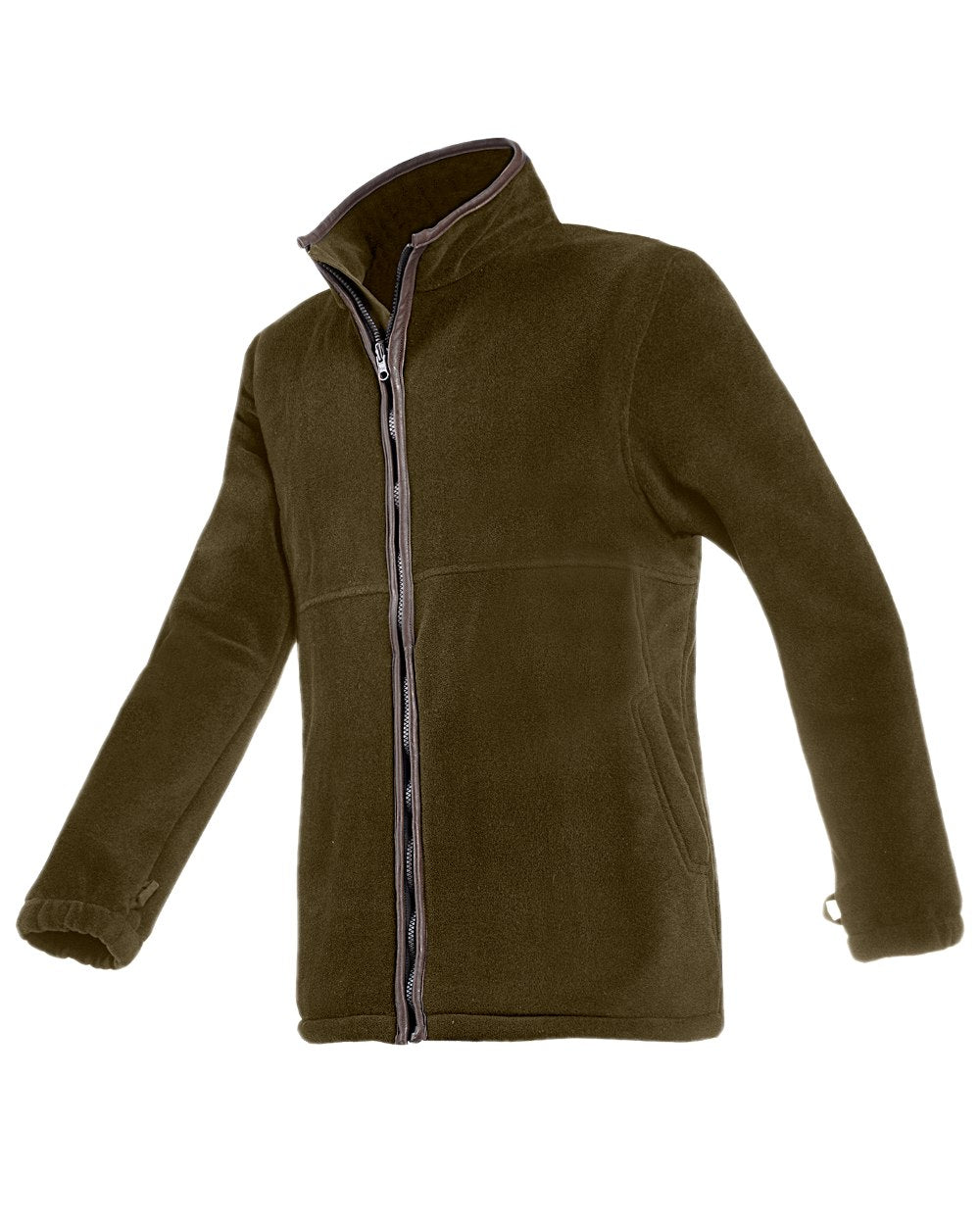 Olive Coloured Baleno Childrens Cody Fleece on white background