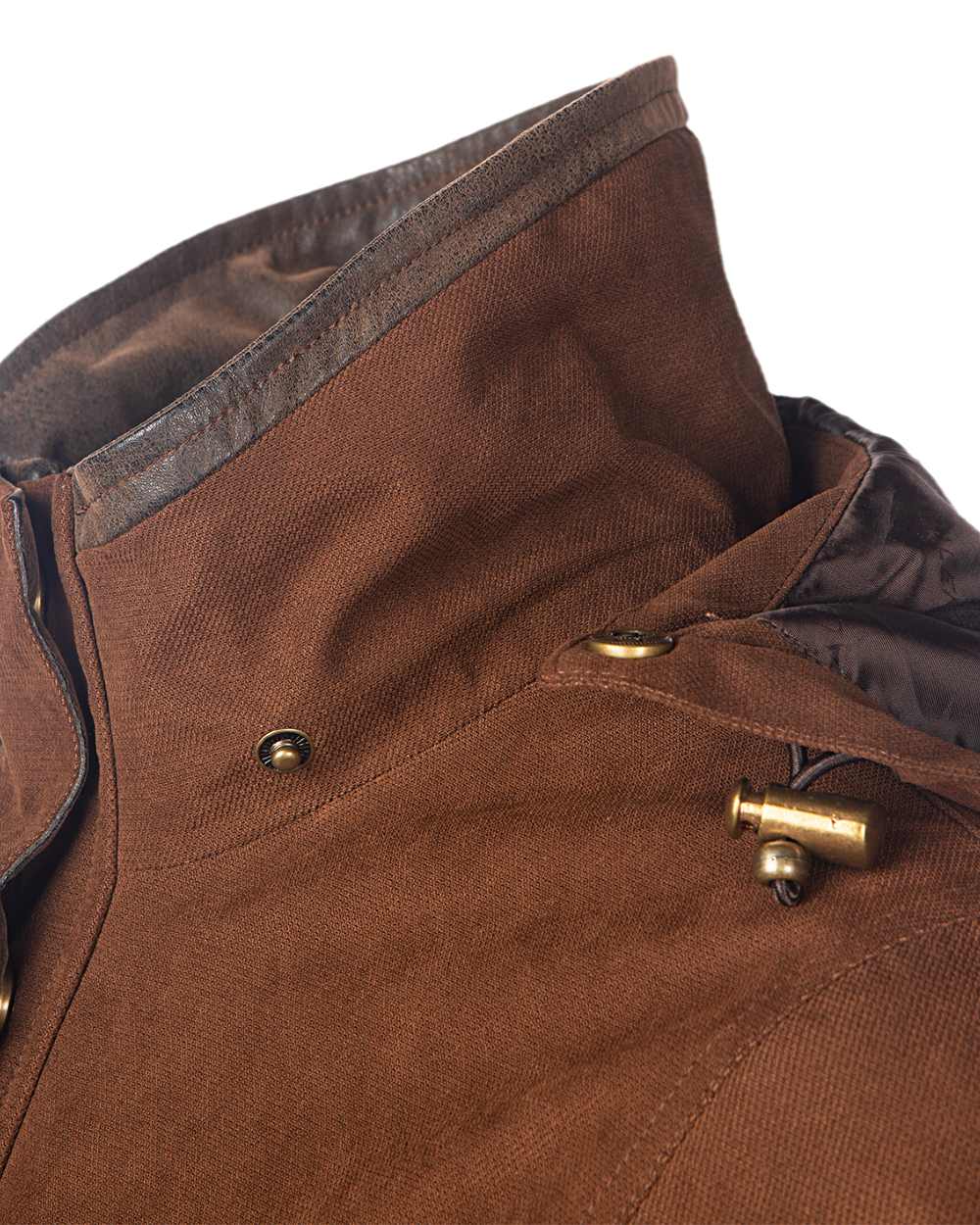 Earth Brown Coloured Baleno Kensington Long Waterproof Coat on white background