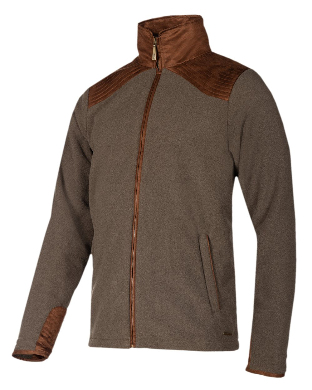 Moss Green Coloured Baleno Mens Woodlands Fancy Fleece Jacket With Waterproof Lining on white background