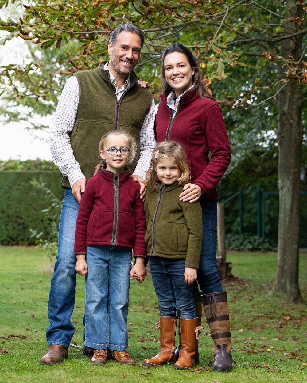 Burgundy Coloured Baleno Sarah Fleece Jacket on garden background