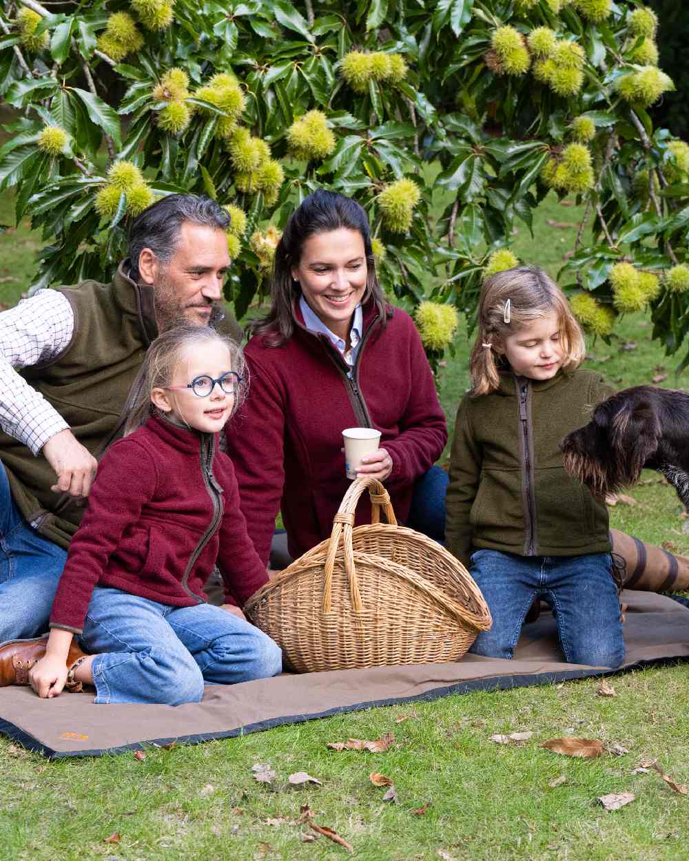 Burgundy Coloured Baleno Sarah Fleece Jacket on garden background